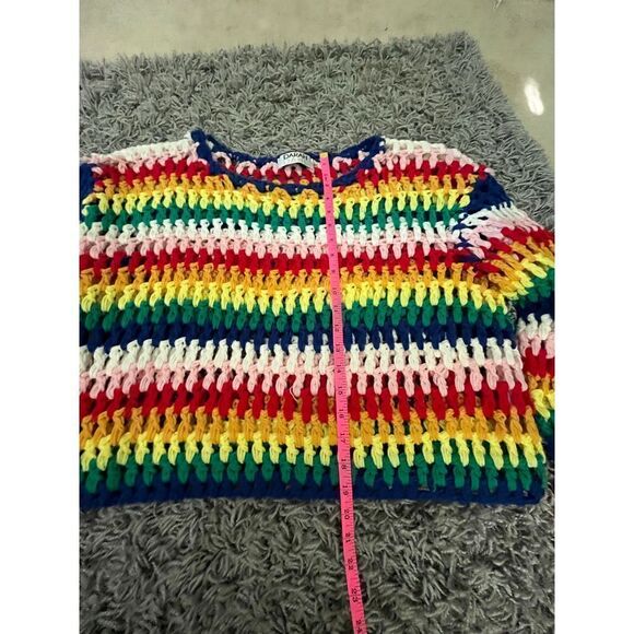DARAH DAHL Rainbow Loose Knit Sweater - Picture 4 of 10